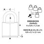 HÄNGLÅS MASTERLOCK 9140EURQNOP GRÅ 4-PACK