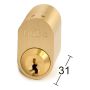 LÅSCYLINDER HABO 601 7-STIFT MATT MÄSSING