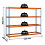 LAGERHYLLA SIMONRACK ECOFORTE 1806-4 200X180X60CM BLÅ/ORANGE