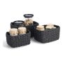 FÖRVARINGSKORG ZELLER FLÄTAD 3-PACK SVART