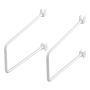 BOKSTÖD FÖR VÄGGSKENA ELFA 200MM VIT 2-PACK