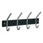 KROKLIST BESLAGSBODEN 4 HATTKROKAR SVART