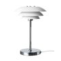 BORDSLAMPA DYBERG LARSEN DL20 Ø20 CM VIT/KROM