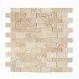 MOSAIK BRICK SPLITFACE NOCE TRAVERTINE 30,5X29CM PRIS PER ARK