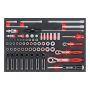HYLSNYCKELSATS TENG TOOLS EVA 1/4" 3/8" 1/2" 77 DELAR TTESK7
