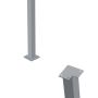 HÖRNSTOLPE PLUS MED FOT FÖR RÄCKE 4,5X4,5X103,3CM GRÅ