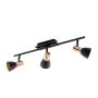 SPOTSKENA EGLO BARNHAM 3LAMPOR LED SVART/KOPPAR