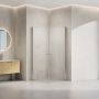 DUSCHHÖRNA NORTIQ YSTAD RAK KLARGLAS 90X90CM