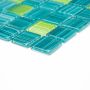 MOSAIK SQUARE CRYSTAL STROKEGREEN 30X32,7CM PRIS PER ARK
