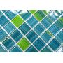MOSAIK SQUARE CRYSTAL STROKEGREEN 30X32,7CM PRIS PER ARK
