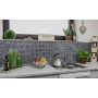 MOSAIK SQUARE CRYSTAL MIX BLACK/SILVER XIC 1,5X,1,5CM PRIS PER ARK