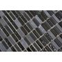 MOSAIK GLAS/NATURSTEN GRÅ/SVART 3X1CM PRIS PER ARK