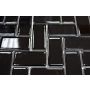 MOSAIK HERINGBONE SVART BLANK 30X30CM PRIS PER ARK