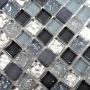 MOSAIK CRYSTAL MARMOR MIX GRÅ/SILVER 1,5X1,5CM PER ARK