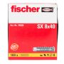 NYLONPLUGG FISCHER SX 8X40MM 100ST/FRP