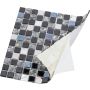 MOSAIK SJÄLVHÄFTANDE GLAS/METALL SVART 30X30CM PRIS PER ARK