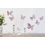 DEKORPLAST PLAGE FJÄRILAR ROSA 7-PACK