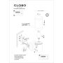 VÄGGLAMPA GLOBO XELOO IP44 E27 SVART                          