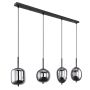 TAKLAMPA GLOBO BLACKY 4 SVART 