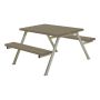 TRÄDGÅRDSMÖBEL PLUS BORD/BÄNKSET ALPHA GRÅBRUN 118X161X73/45CM