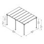 PAVILJONG CANOPIA MILANO 4300 3X4M GRÅ
