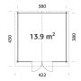 STUGA PALMAKO LOTTA 13,9M² 