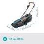GRÄSKLIPPARE GARDENA POWERFORALL POWERMAX 37/36V 2X4,0AH