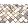 MOSAIK SQUARE CASTANAO/BIANCO 30,5X30,5CM PRIS PER ARK