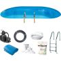 FAMILJEPOOL SWIM & FUN NEDGRÄVD SET OVAL 24420L 600X320X150M