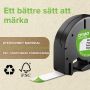 MÄRKBAND DYMO LETRATAG PLAST 12MM 4M VIT