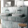 KAKEL TENFORS CREATIVA 6,5X20CM AQUA BLANK 0,5M²/KRT