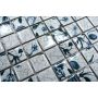 MOSAIK RETRO SQUARE MIX VIT/BLÅ BLANK 2,3X2,3CM PRIS PER ARK