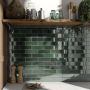KAKEL TENFORS CREATIVA 6,5X20CM MOSS GREEN BLANK 0,5M²/KRT