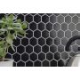 MOSAIK HEXAGON SVART BLANK 5,1X5,9CM PRIS PER ARK