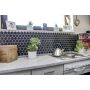 MOSAIK HEXAGON SVART BLANK 5,1X5,9CM PRIS PER ARK