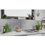 MOSAIK WELSCHEIT QIN SHI SQUARE WHITE/CLEAR GLASS PRIS PER ARK