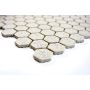 MOSAIK WELSCHEIT HEXAGAON SPECKLE CREAM WHITE 26X30CM PRIS PER ARK                              