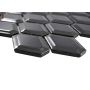 MOSAIK METRO DIAMOND SVART BLANK 6X4.8 CM
