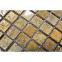 MOSAIK SQUARE GOLD STRUCTURE GLASS 4MM PRIS PER ARK