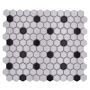  MOSAIK WELSCHEIT HEXAGON WHITE/BLACK MATT 260X300CM PRIS PER ARK