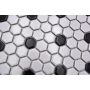  MOSAIK WELSCHEIT HEXAGON WHITE/BLACK MATT 260X300CM PRIS PER ARK