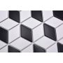 MOSAIK WELSCHEIT DIAMOND WHITE/BLACK MATT 26,6X30,5CM PRIS PER ARK