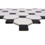 MOSAIK OCTAGON WHITE MATT BLACK GLOSSY PRIS PER ARK