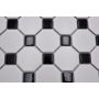 MOSAIK OCTAGON WHITE MATT BLACK GLOSSY PRIS PER ARK