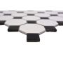 MOSAIK OCTAGON WHITE MATT BLACK GLOSSY PRIS PER ARK