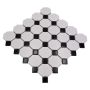 MOSAIK OCTAGON WHITE MATT BLACK GLOSSY PRIS PER ARK