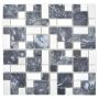MOSAIK WELSCHEIT R2-C2-C3 STONE BLACK/WHITE 30,5X30,5CM PRIS PER ARK          