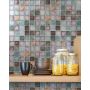 MOSAIK PLANET SQUARE MIX COLOR GLASS PRIS PER ARK