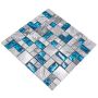 MOSAIK DESIGN OPTIC MIX GREY/BLUE GLASS PRIS PER ARK