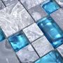 MOSAIK DESIGN OPTIC MIX GREY/BLUE GLASS PRIS PER ARK